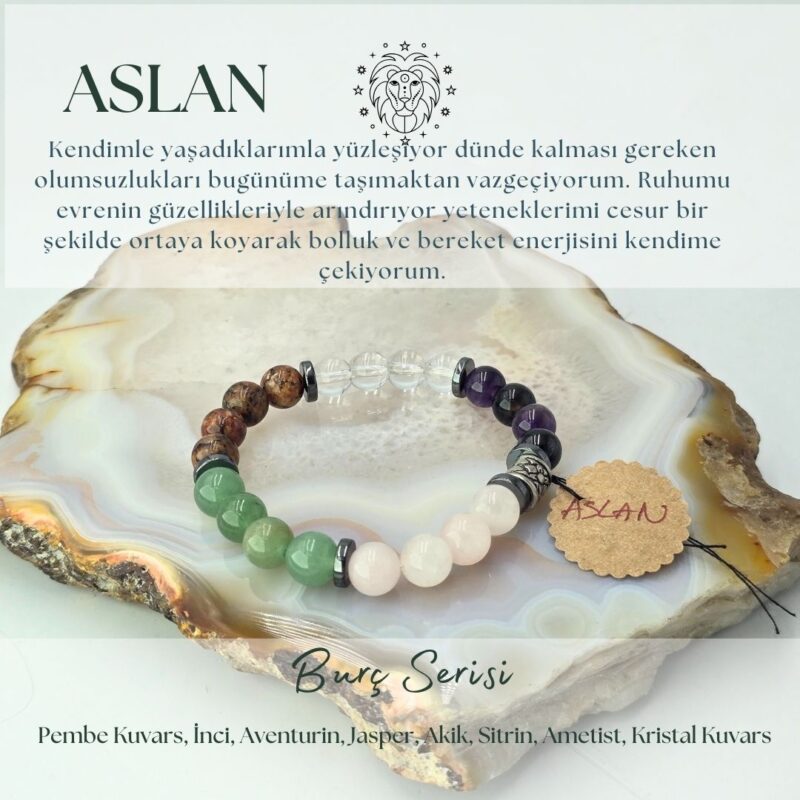 aslan burcu burc bilekliği