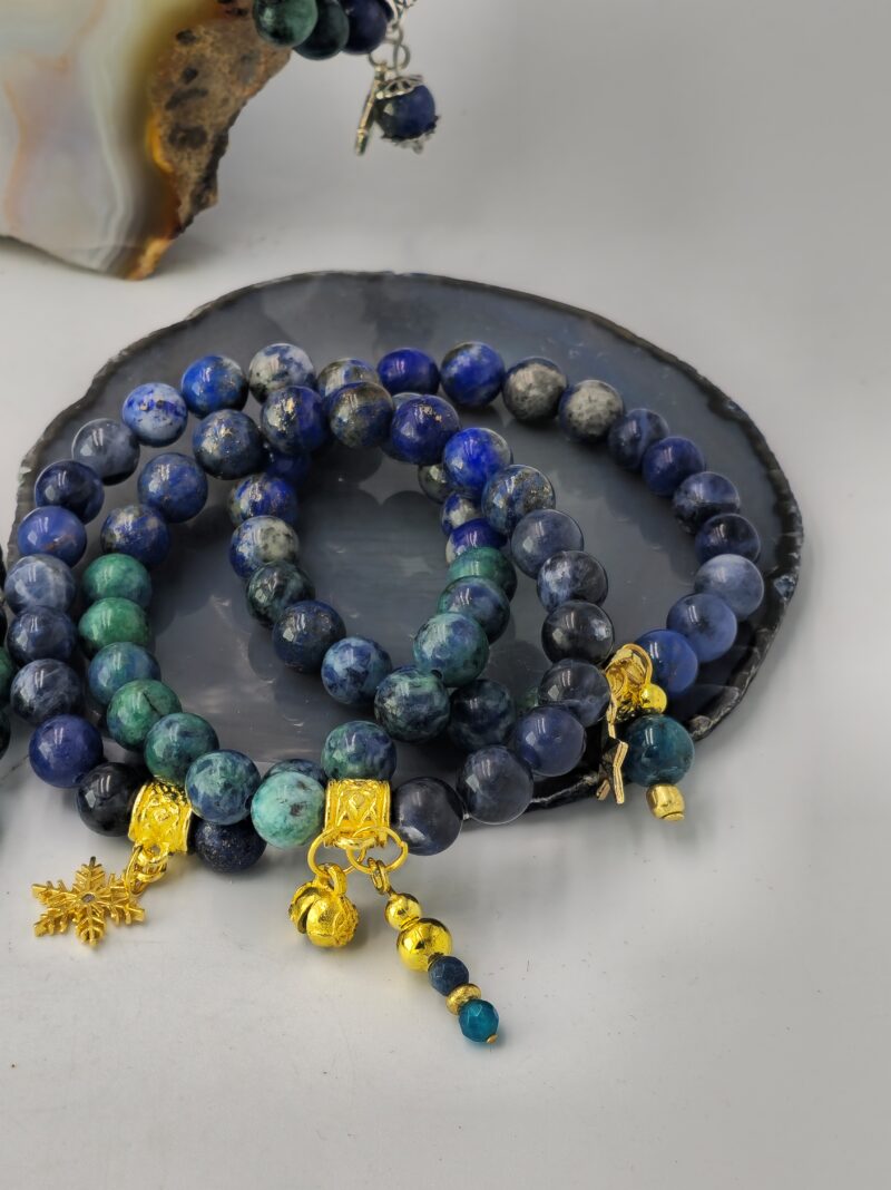 Üçüncü Göz Çakrası Şifa Bilekliği – Sodalit, Lapis ve Azurit ile Sezgi ve İçgörünün Gücünü Keşfedin - Görsel 5