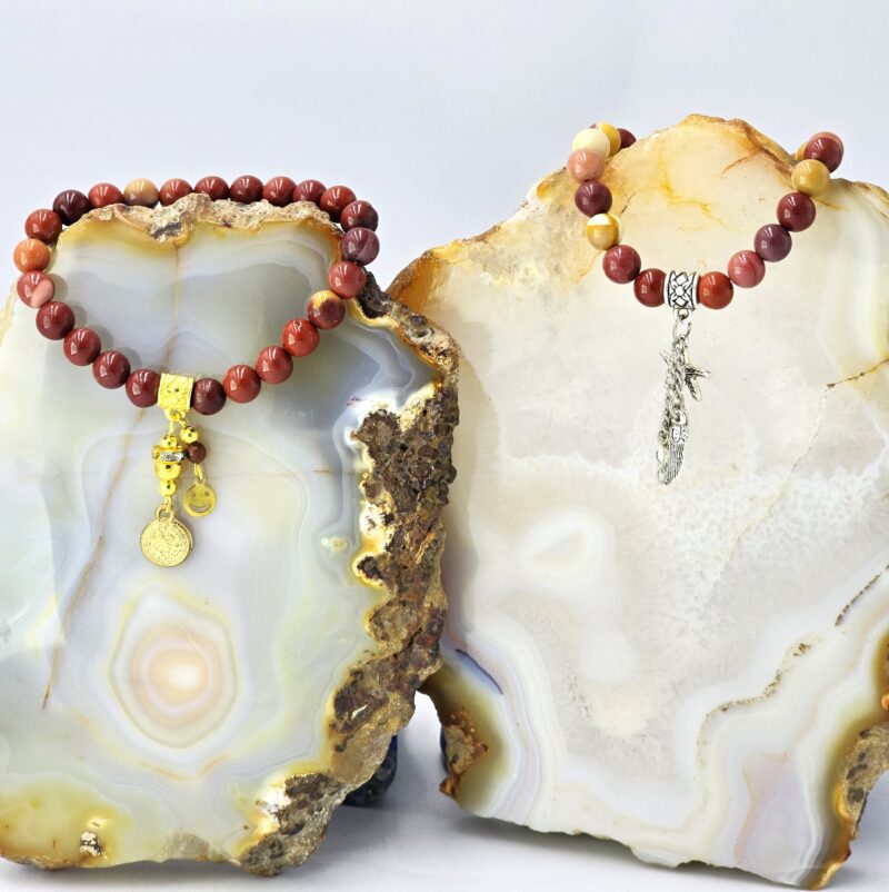 Kök Çakra Şifa Bilekliği – Mookalit Jasper ve Akik Taşı ile Enerji Dengesini Keşfedin