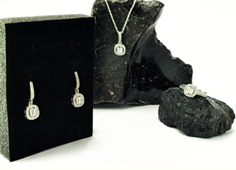 Orijinal Prenses Kesimi Zirkon İşçilikli Baget Set